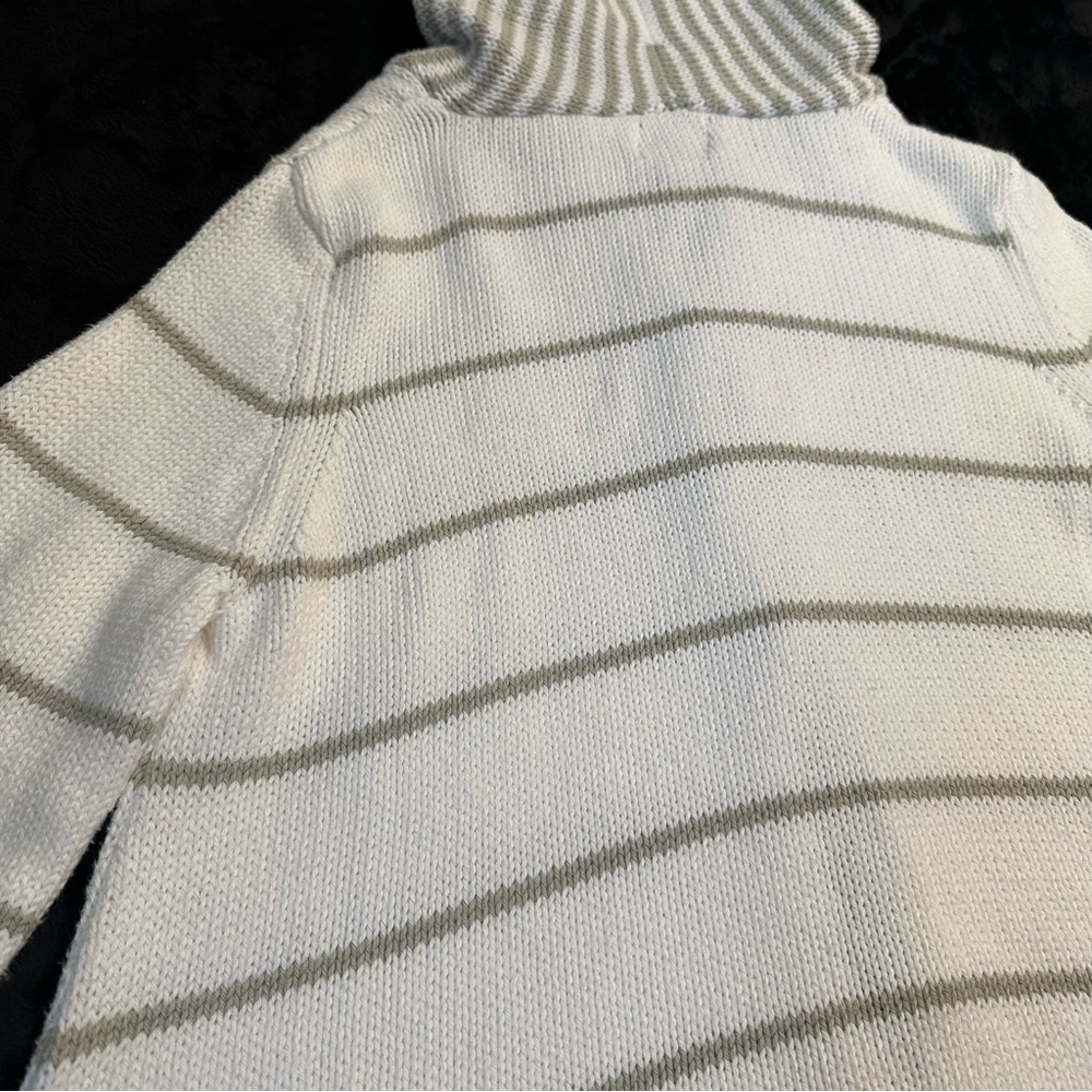 Pure Handknit Striped Button Front Hoodie Cardigan Sweater Women’s S/M - Picture 11 of 13